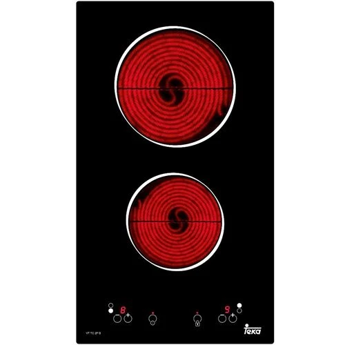 Junta do Coletor Placa de Vitrocerâmica Teka VT TC 2P B | Elétrica | 27 cm | 2 Zonas | Preto