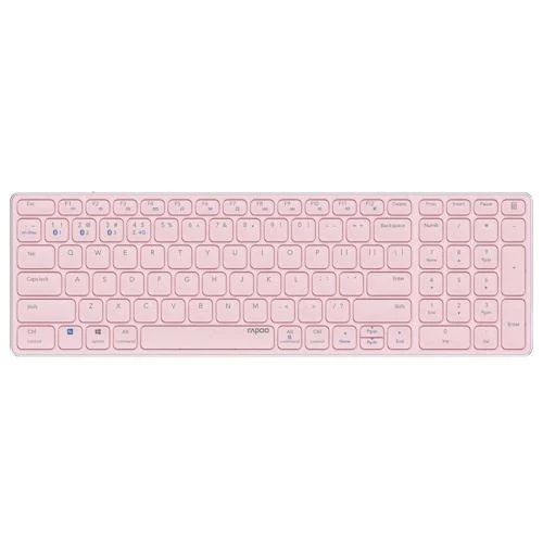 Teclado Rapoo E9700M Multi-mode Wireless/Bluetooth Ultra-slim 215872 - Layout PT - Rosa