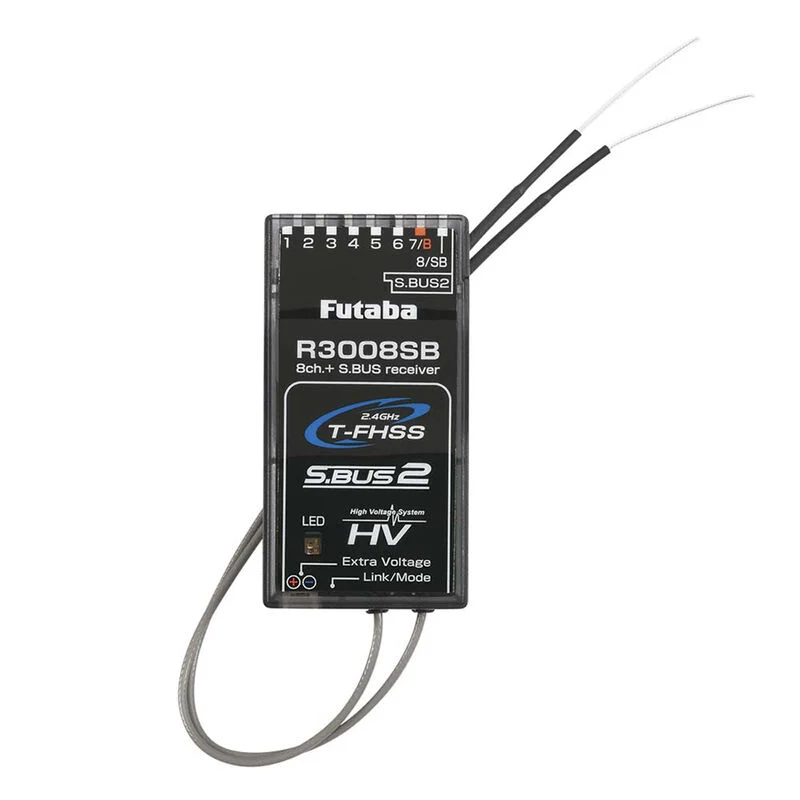 Reservatório de Expansão Receptor Futaba R3008SB - Sistema de telemetria T-FHSS 8 canais + receptor S.Bus para modelos de...