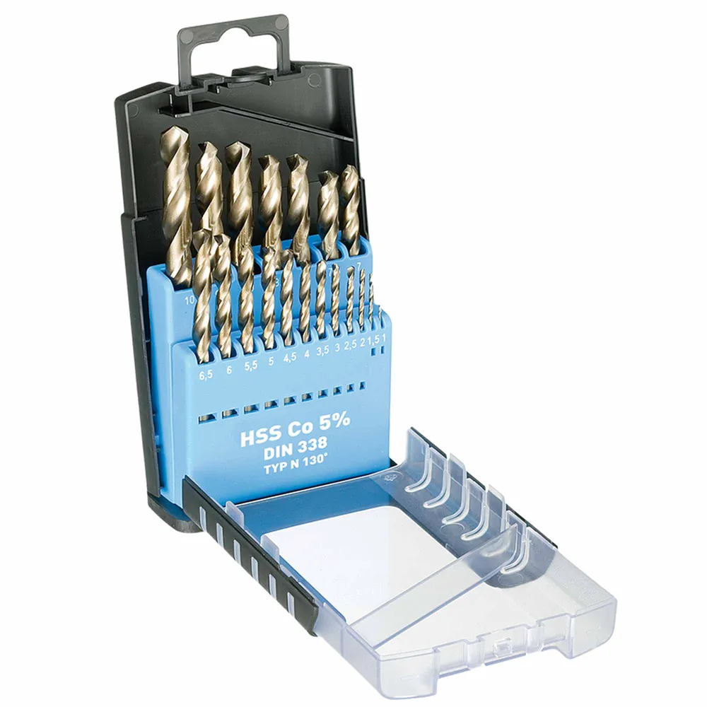 Juego de puntas de cobalto Benman HSS+CO5% DIN 338 19 piezas