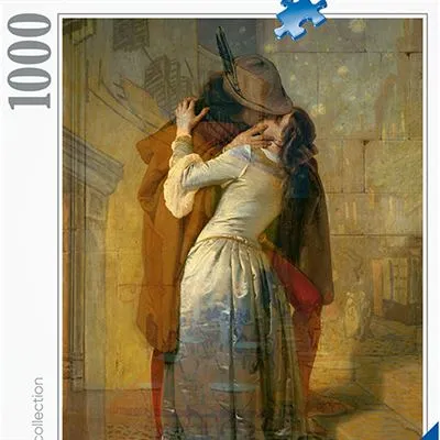 Premium Alta Performance Puzzle Art Collection Hayez: O Beijo - 1000 Peças - Ravensburger