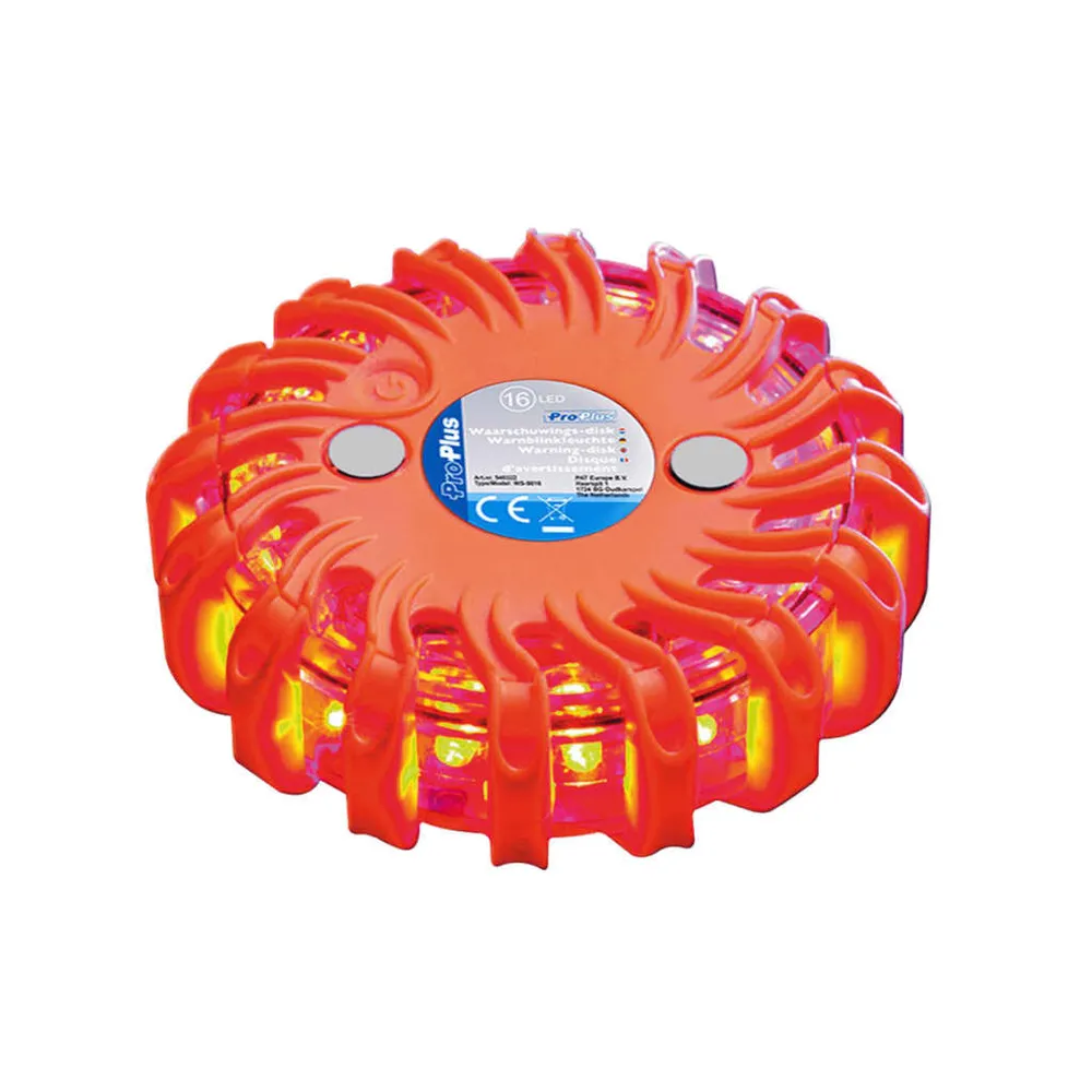 Refletor Off-Road ProPlus Discos rodoviários de aviso com 16 luzes LED laranja 540322