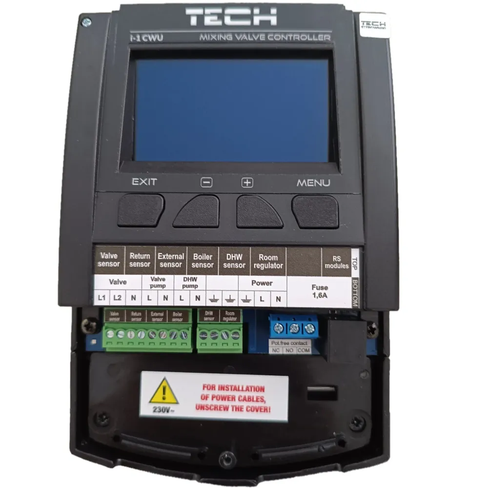 Controlador do circuito de aquecimento, controlador da válvula misturadora com compensação climática Tech i-1 CWU