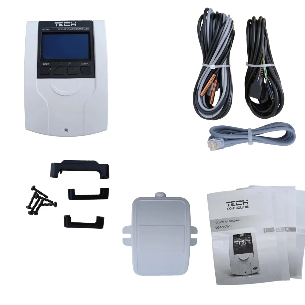 Controlador do circuito de aquecimento, controlador da válvula misturadora com compensação climática Tech i-1 CWU