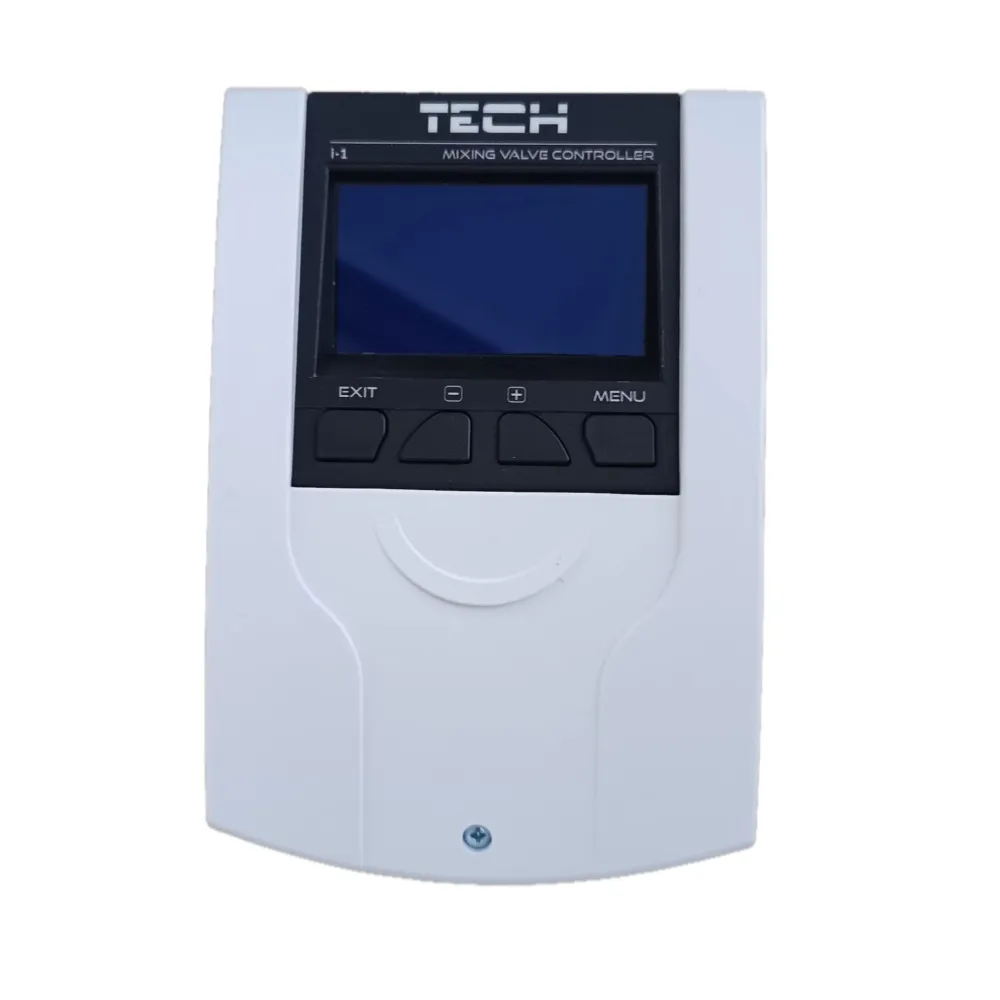 Controlador de válvula misturadora TECH EU-i-1 com compensação climática para circuito de aquecimento e proteção de fluxo...