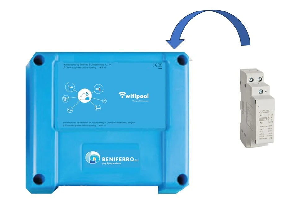 Contactor adicional 20A bifásico na caixa de medição e controlo CONNECT PRO para ligação "faç você mesmo" de aparelhos até...