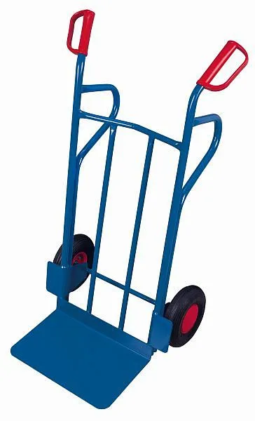 Carrinho tubular de ço VARIOfit com pá enorme, dimensões externas: 690 x 710 x 1.200 mm (LxPxA), sk-710.208
