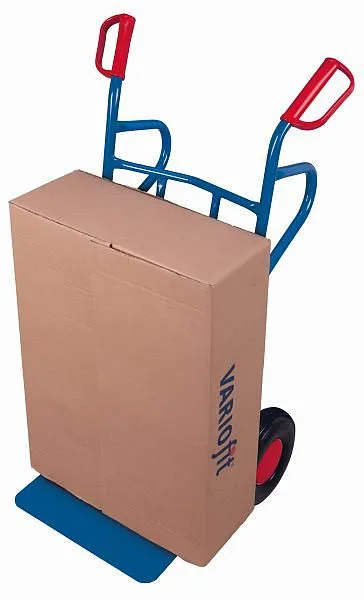 Carrinho tubular de ço VARIOfit com pá enorme, dimensões externas: 690 x 710 x 1.200 mm (LxPxA), sk-710.208