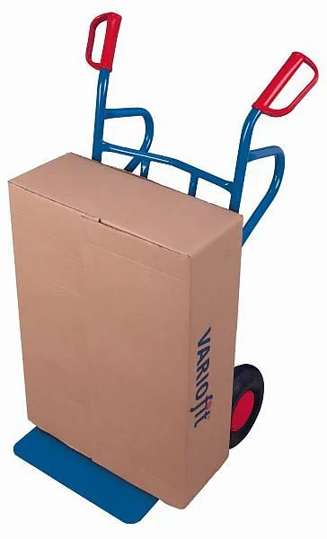 Carrinho tubular de ço VARIOfit com pá enorme, dimensões externas: 690 x 710 x 1.200 mm (LxPxA), sk-710.208