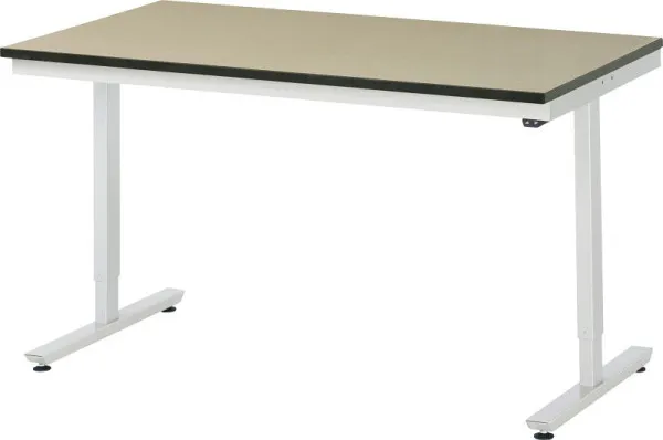 Mesa de trabalho RAU série adlatus 150 (ajustável eletricamente em altura), tampo em MDF, 1500x720-1120x800 mm, 08-AT-150-...