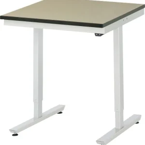 Mesa de trabalho RAU série adlatus 150 (ajustável eletricamente em altura), tampo em MDF, 750x720-1120x800 mm, 08-AT-075-0...