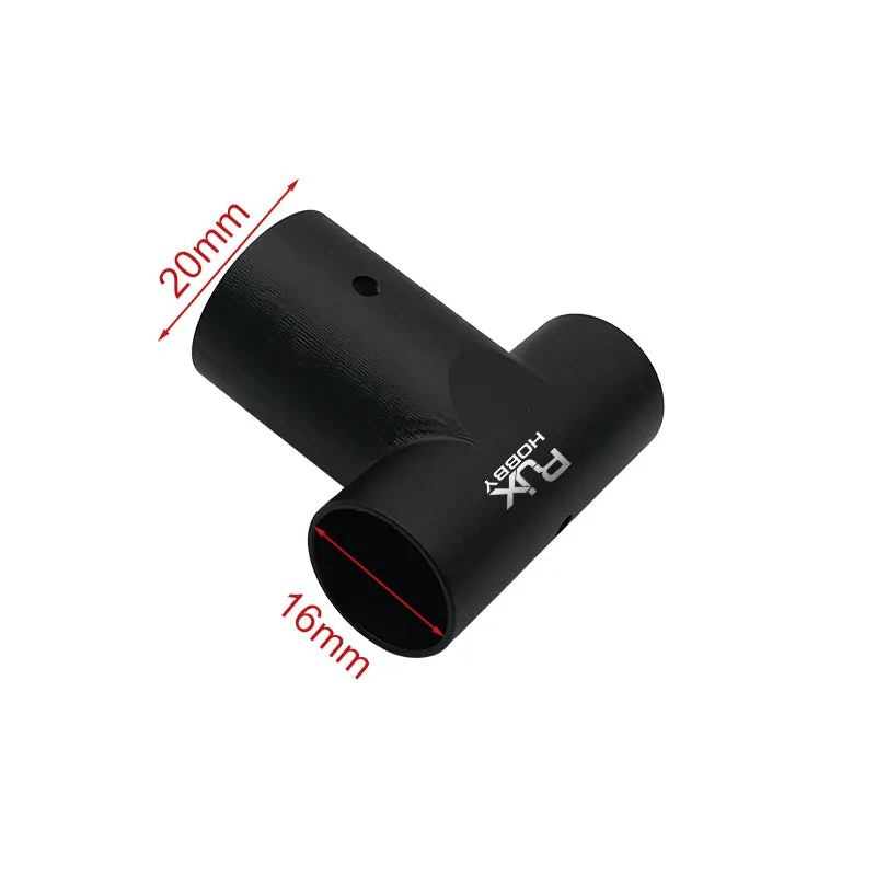 Rjx trem de pouso de 20 16mm, liga de alumínio, tripé, tubo de fibra de carbono, conector para drone agrícola, uav