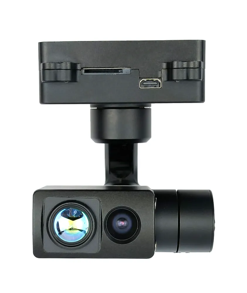TOPOTEK KHP335M608 Gimbal de drone de luz dupla - Câmera de luz visível 1080P com zoom numérico de 9X + imagem térmica de...