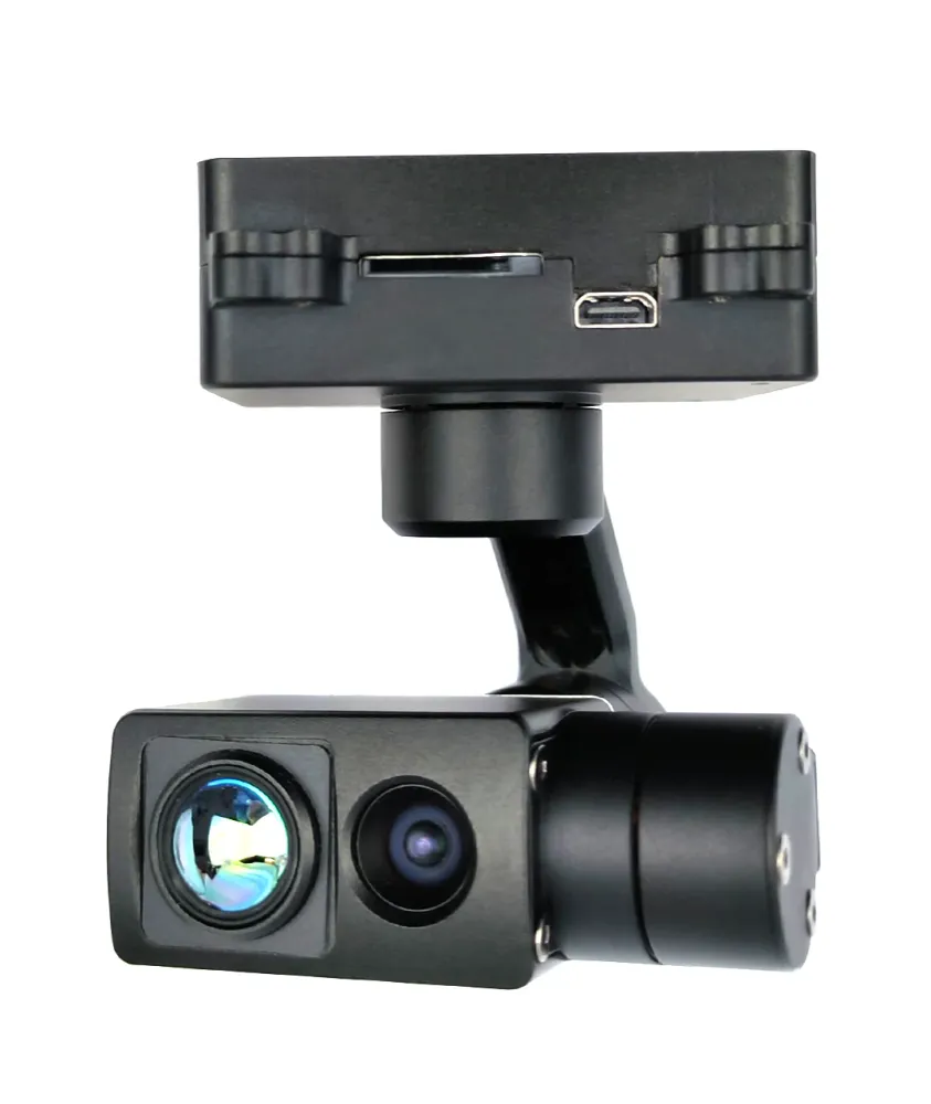 TOPOTEK KHP335M608 Gimbal de drone de luz dupla - Câmera de luz visível 1080P com zoom numérico de 9X + imagem térmica de...