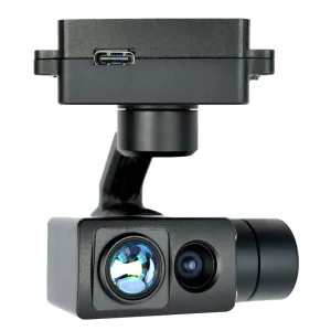 TOPOTEK KHP335M608 Gimbal de drone de luz dupla - Câmera de luz visível 1080P com zoom numérico de 9X + imagem térmica de...