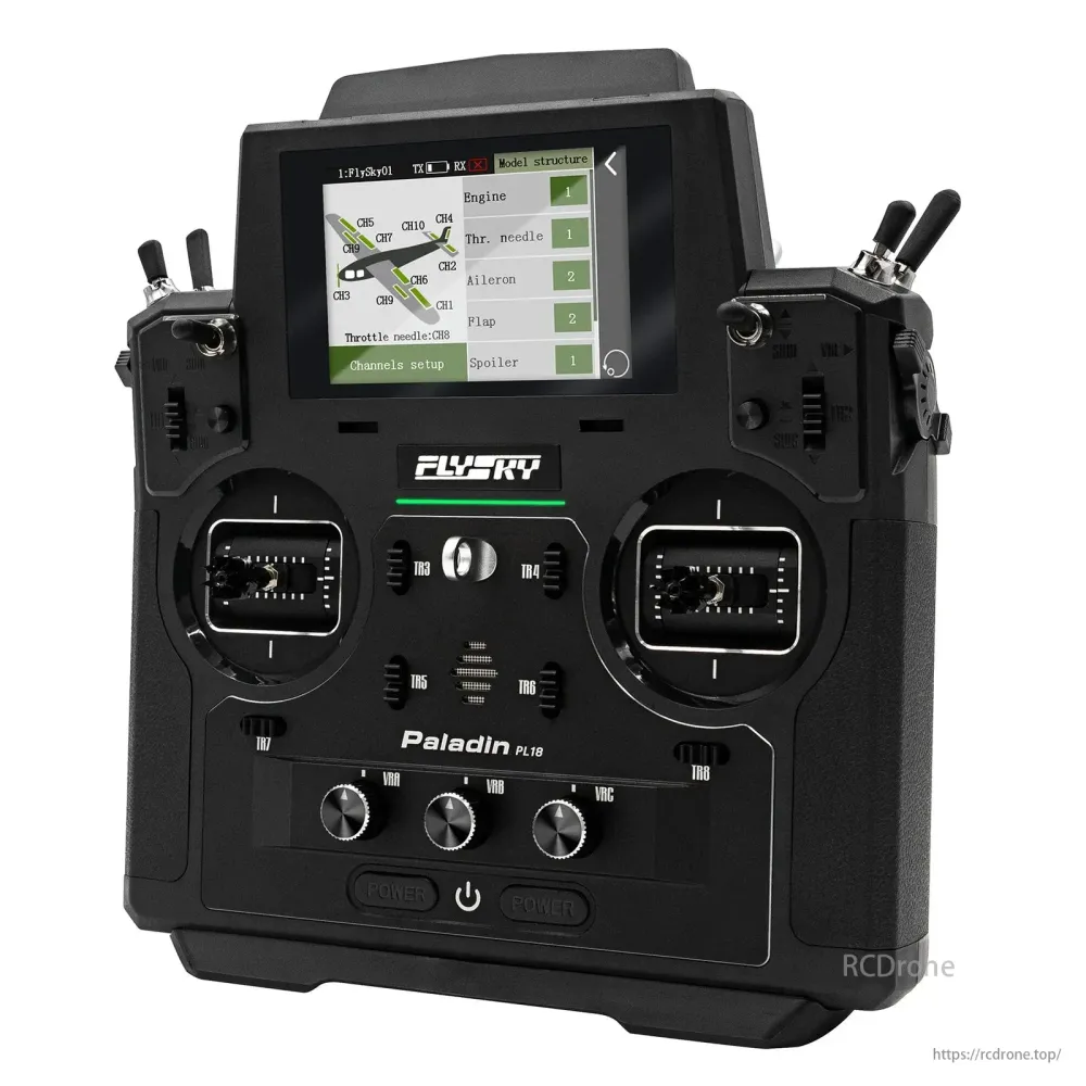 Transmissor Flysky Paladin PL18 2.4G 18CH com receptor FTr10 FTr16S