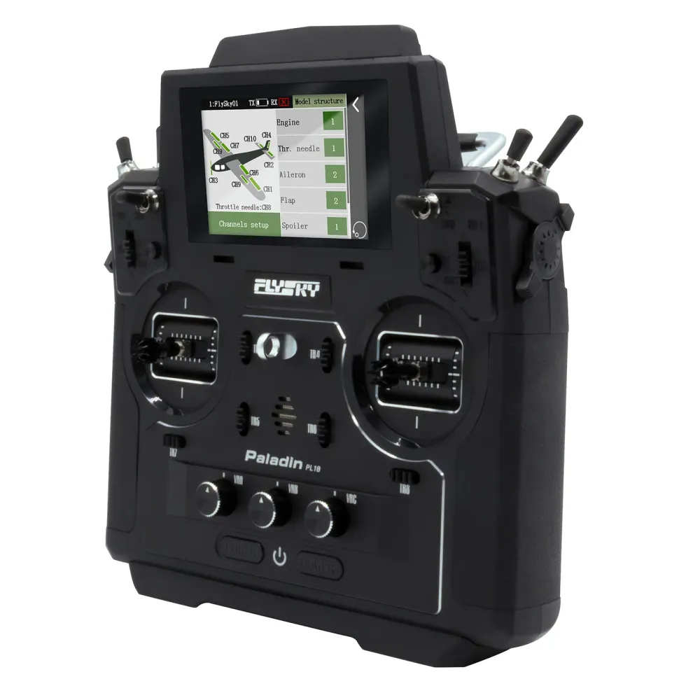 Transmissor Flysky Paladin PL18 2.4G 18CH com receptor FTr10 FTr16S