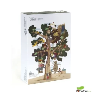 Juntas Homocinéticas My Tree, 50-piece dupla face silhouette puzzle