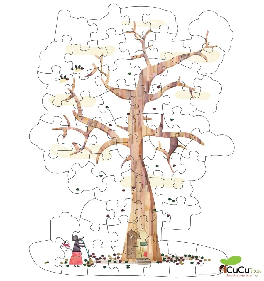 My Tree, 50-piece de duas faces silhouette puzzle