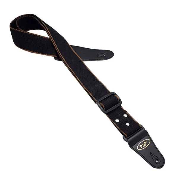 Correia Cinta Strap Algodão Ajustável - Folk, Electrica, Ukelele, Clássica - Castanho Escuro