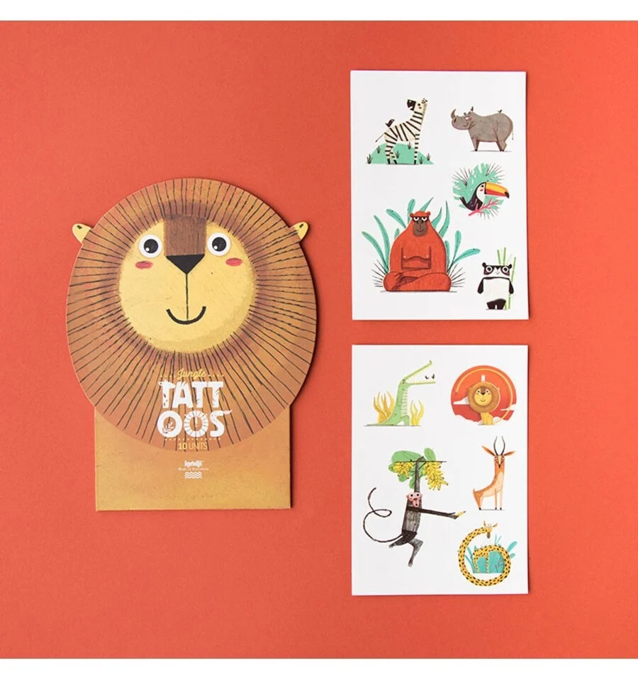Adesivo Removível Jungle Tattoos, 10 jungle decals