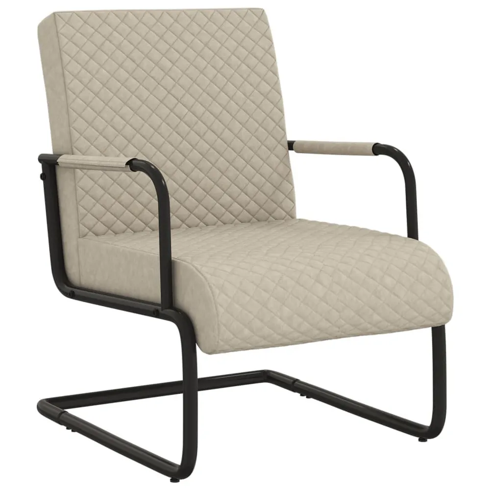 OEM Original Cadeira cantilever em couro artificial cinzento-claro