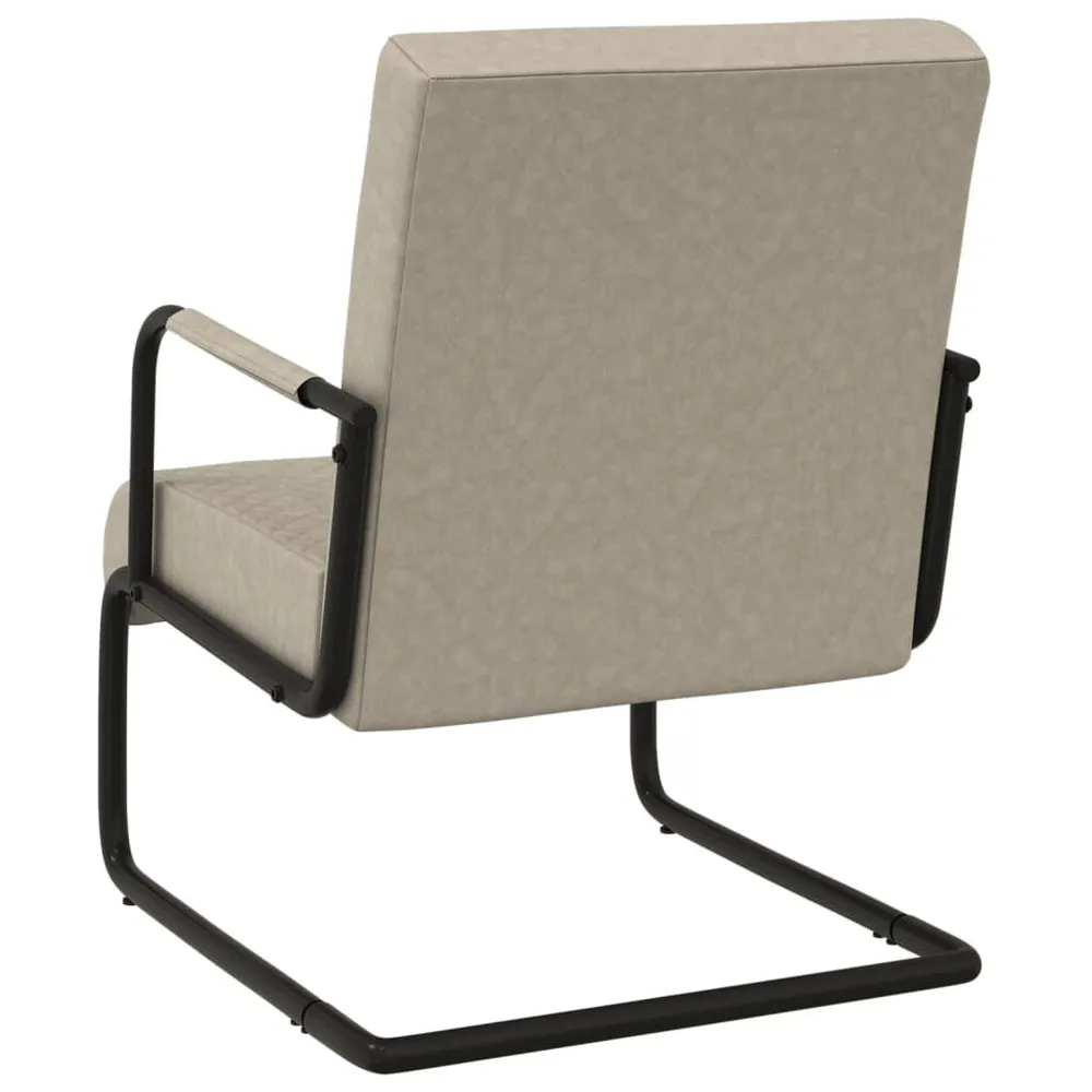 OEM Original Cadeira cantilever em couro artificial cinzento-claro