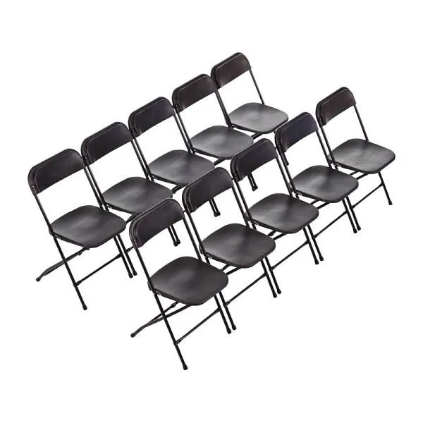 Organizador para RV Bolero cadeiras leves dobráveis pretas, PU: 10 peças, GD386