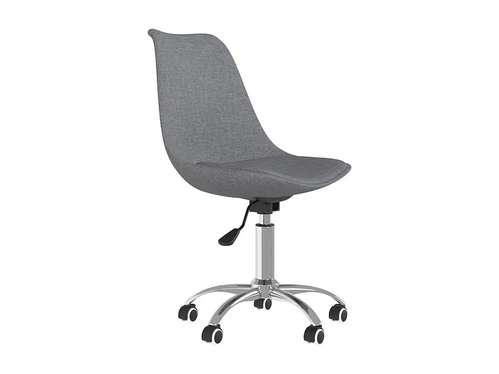 Organizador para RV Cadeiras de jantar giratórias 6 pcs tecido cinzento-claro