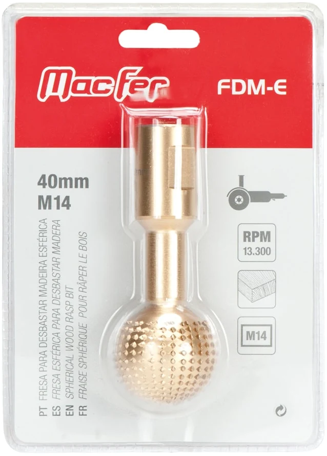 Fresa para desbastar madeira esférica FDM-E FDM-E 40mm M14