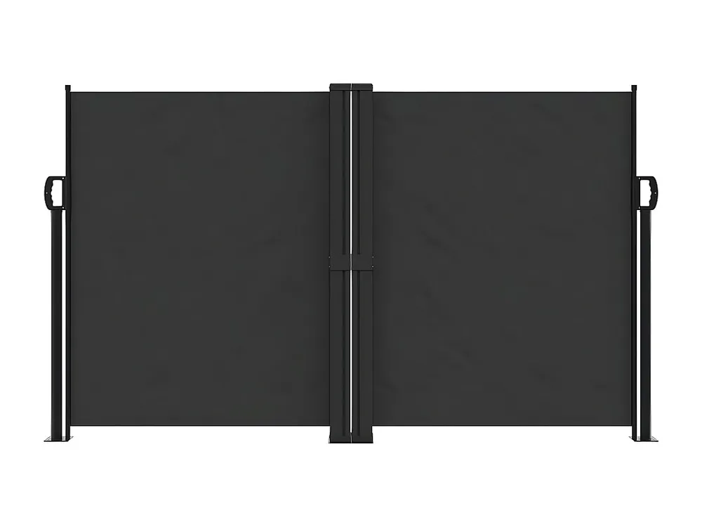 Toldo lateral retrátil 140x600 cm preto