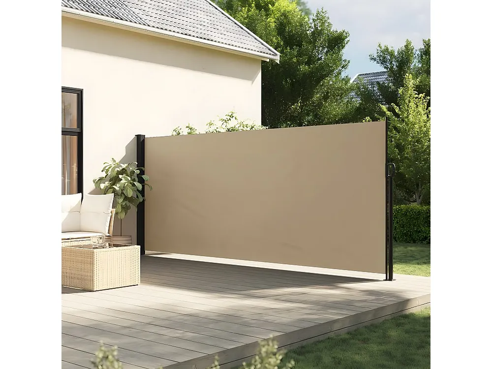 Toldo lateral retrátil 160x500 cm bege