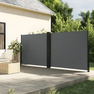Toldo lateral retrátil 180x1000 cm antracite