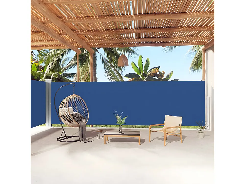 Toldo lateral retrátil 180x1000 cm azul