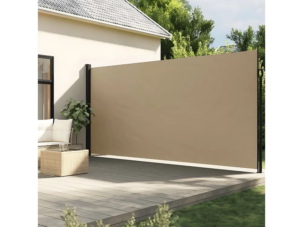 Toldo lateral retrátil 220x600 cm bege