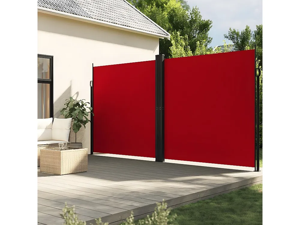 Toldo lateral retrátil 220x600 cm vermelho