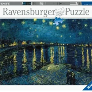 Juntas Homocinéticas Puzzle Art Collection Van Gogh: Noite Estrelada Rodano - 1000 Peças - Ravensburger
