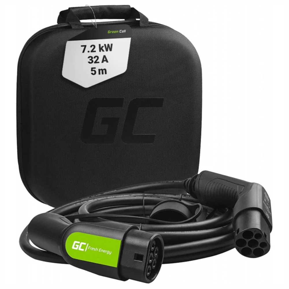Cabo De Carregamento P/ Automóveis Ev Tipo2/Tipo2 7.2Kw 5M Conjunto de 3 Unidades