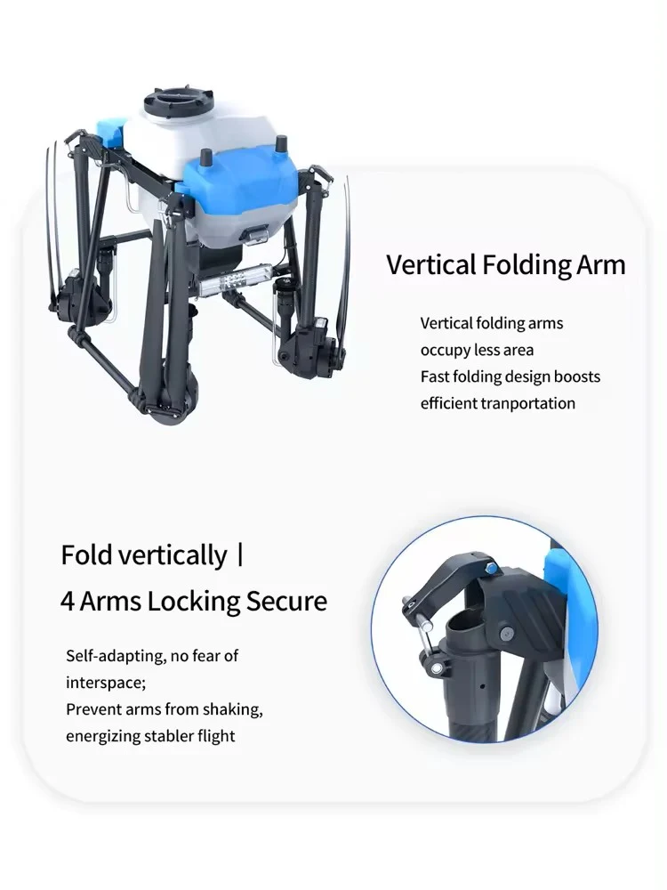 Zangão agrícola de AGR B100 - 50L que pulveriza 70L que espalha o tanque de decolagem 105KG Agri Drone com H12 Pro, bateri...