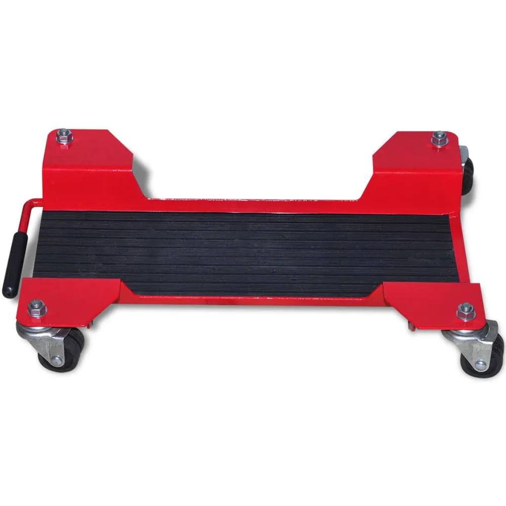 Suporte de transporte/arrumação para moto vermelho