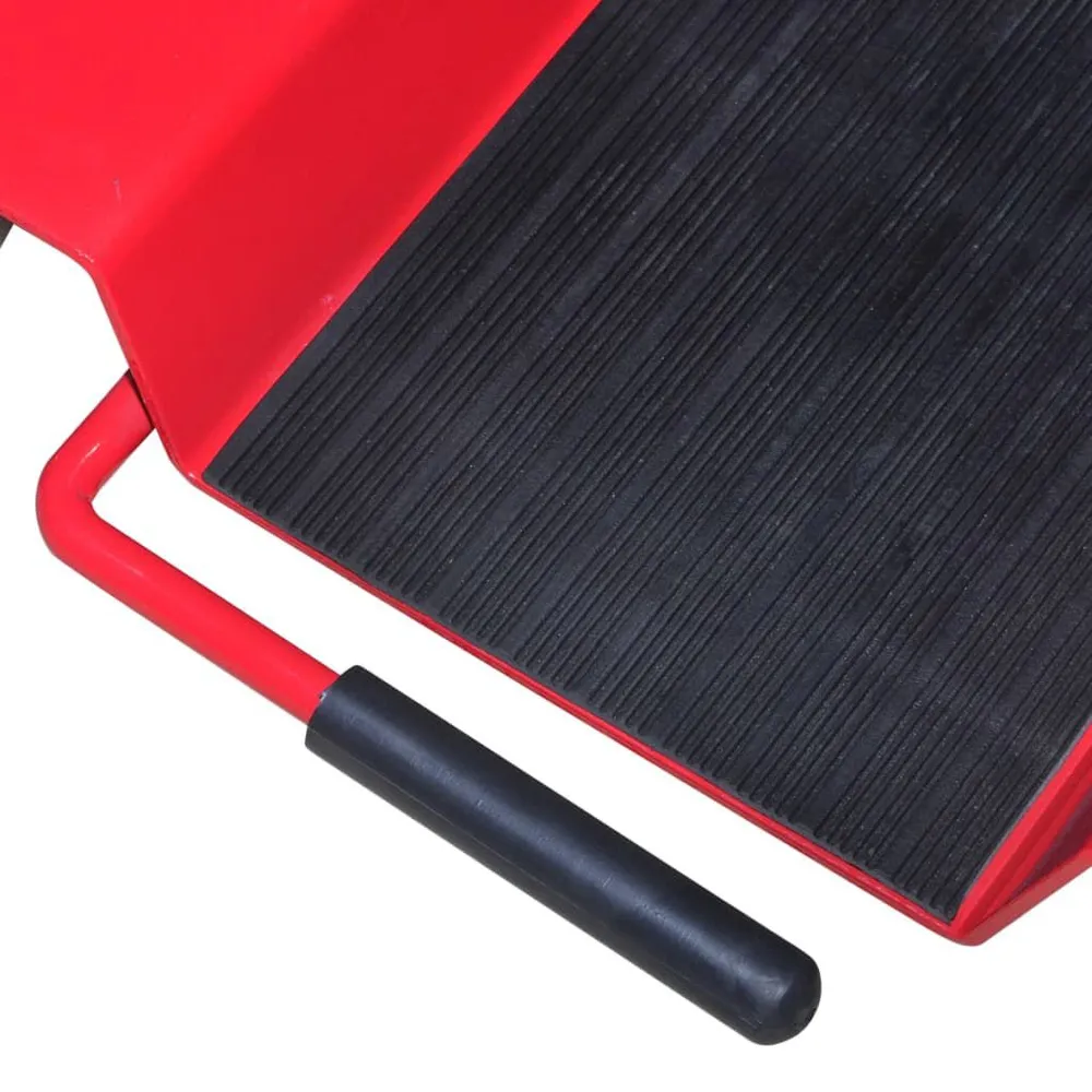 Suporte de transporte/arrumação para moto vermelho