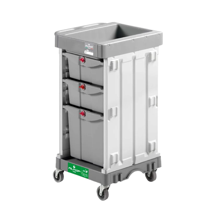 FILMOP Carro Multiusos ALPHA 0001003 Compacto para Transporte de Equipamentos e Produtos de Limpeza com Proteção UV