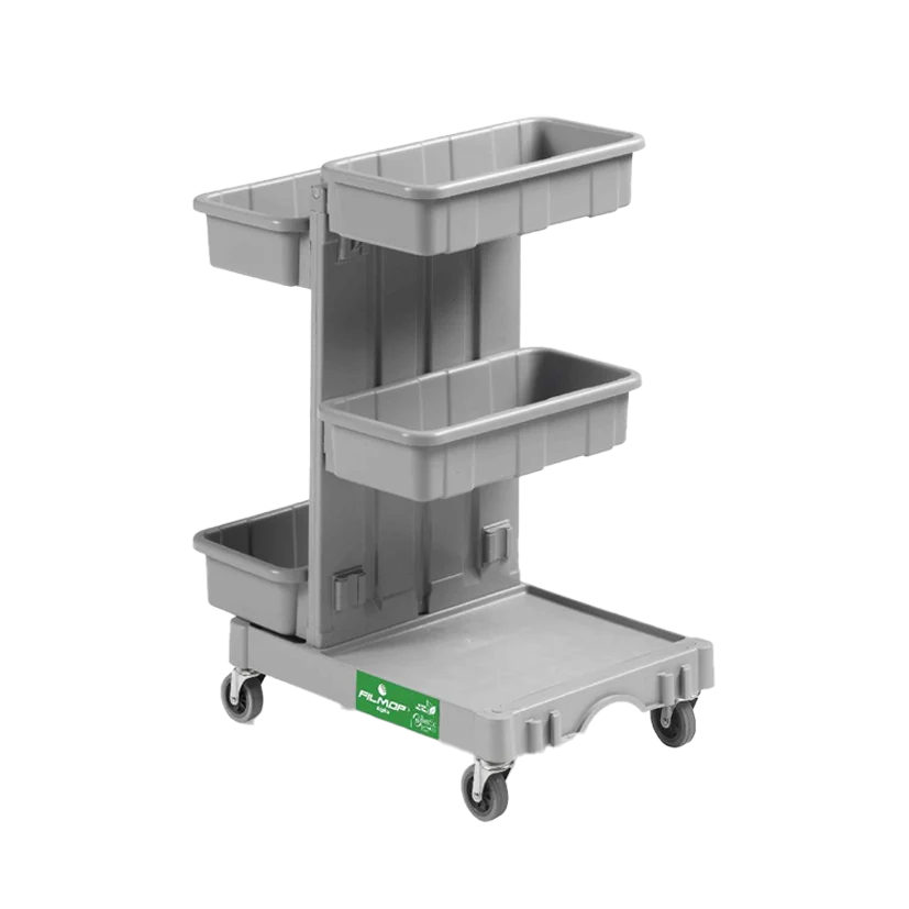 Premium Antirrisco FILMOP Carro Multiusos ALPHA 0101003 para Transporte de Equipamentos e Produtos de Limpeza
