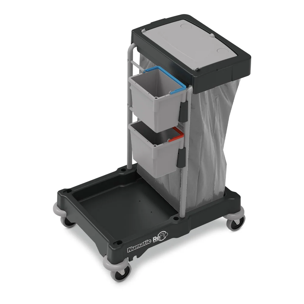 NUMATIC SERVO-Matic SM1405 – Carro de Limpeza Compacto com Baldes Duplos de 5L, Lixeira de 120L e Estrutura Resistente em...
