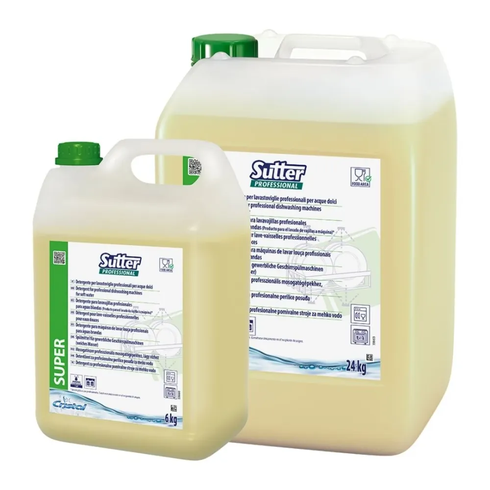 Sutter Super detergente alcalino concentrado para máquinas de higienizar loiç profissionais em águas brandas