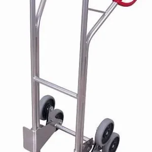 Carro de escada em alumínio VARIOfit, 2 estrelas de roda de três braços, dimensões externas: 620 x 625 x 1.310 mm (LxPxA),...