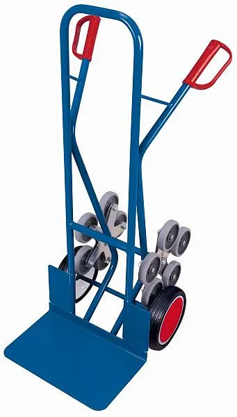 Carro de escada VARIOfit com 2 estrelas de cinco braços, dimensões externas: 610 x 725 x 1.310 mm (LxPxA), sk-710.236 Fáci...