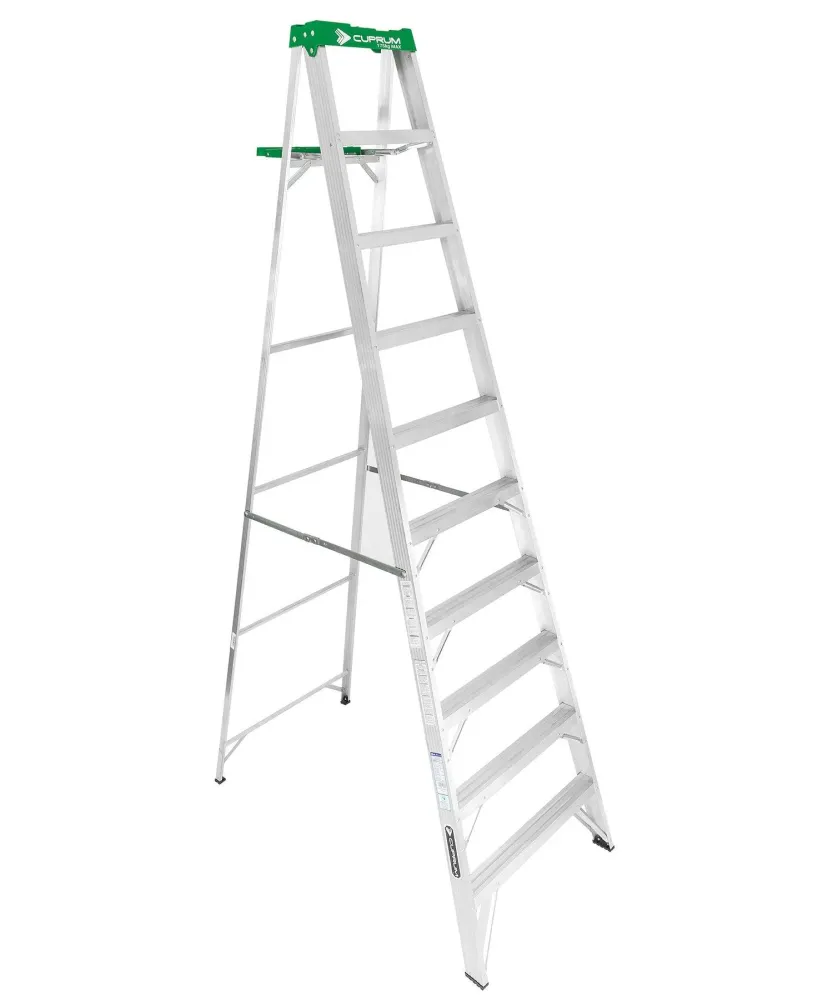 Escalera de tijera de aluminio 9 peldaños Cuprum