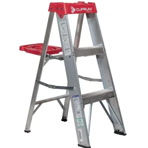 Escalera de tijera de aluminio 2 peldaños Cuprum