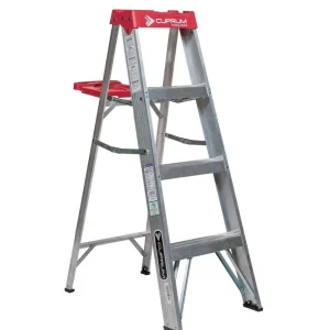 Escalera de tijera de aluminio 3 peldaños Cuprum